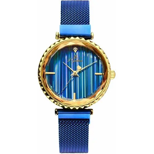Наручные часы F.Gattien 48417, синий, золотой