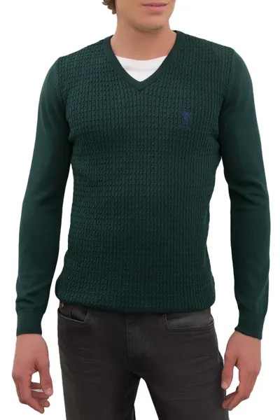 Пуловер мужской U.S. POLO Assn. G081GL0TK0GROV-GLBSK20 зеленый 48