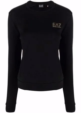 Ea7 Emporio Armani толстовка с нашивкой-логотипом