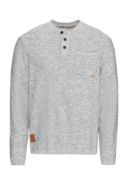 Мужской свитер Henley с воротником из льна camel active, цвет Night Blue