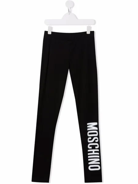 Moschino Kids легинсы с логотипом