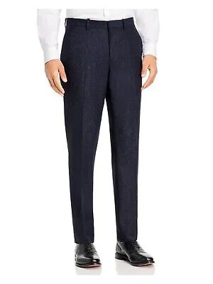 THEORY Мужские брюки Mayer Bowen Navy Flat Front, Tapered, Speckle Classic Fit Pants 33