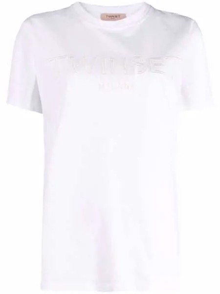 TWINSET футболка с вышитым логотипом