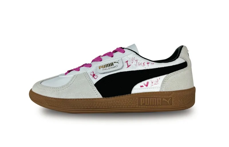 Кроссовки Puma Palermo Skateboarding Shoes Unisex Low-top Grey/white/black, серый/белый/черный
