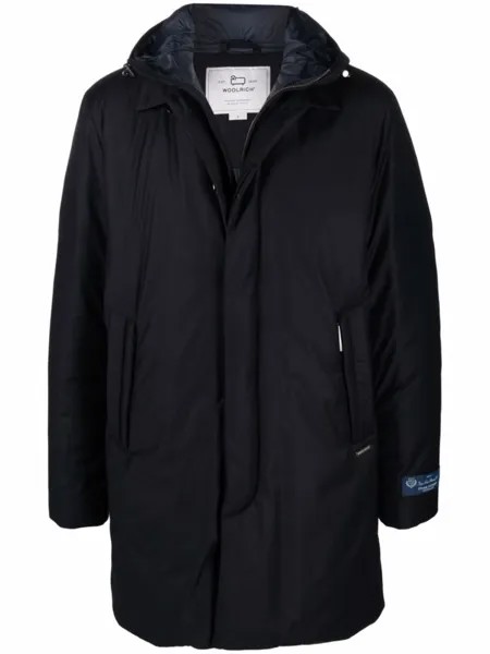 Woolrich пальто Luxury с капюшоном, синий