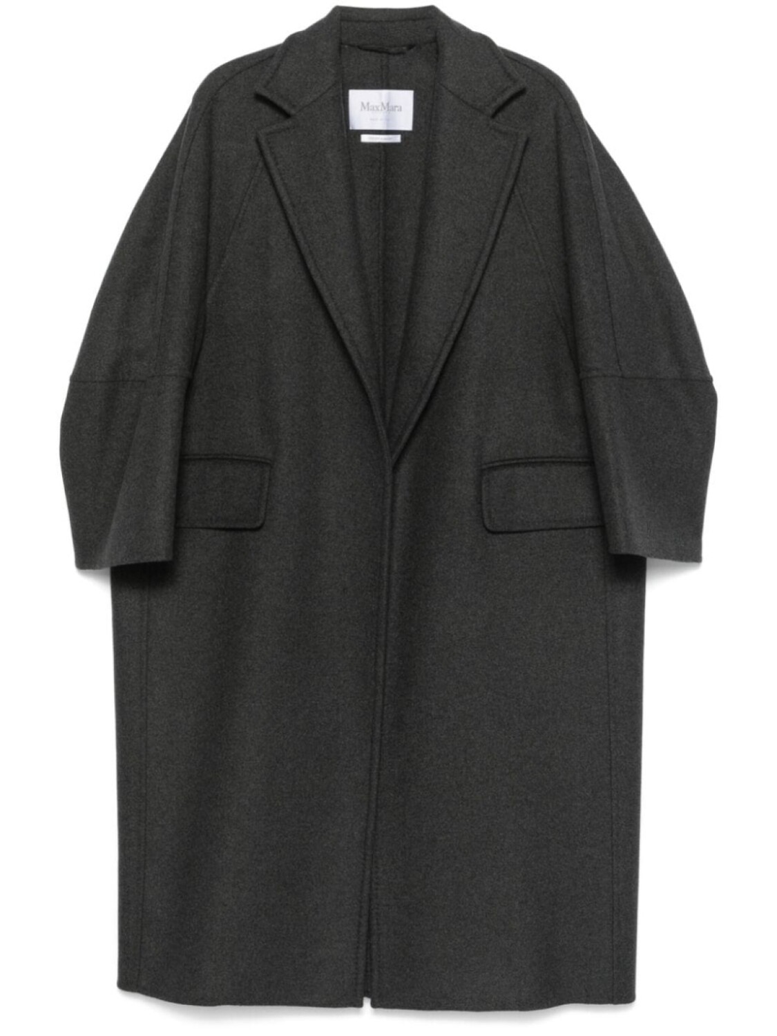 Max Mara пальто из смесовой вирджинской шерсти, серый