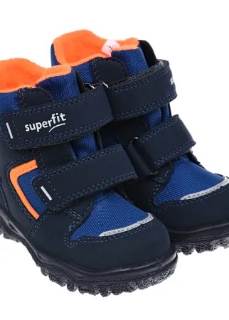 Синие мембранные сапоги с оранжевыми вставками SUPERFIT