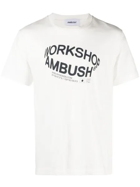AMBUSH футболка Revolve с логотипом, белый