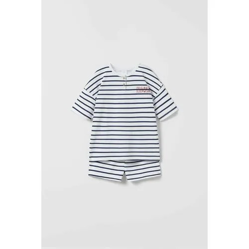 Пижама  Zara, размер 9-10 лет (140 см), синий, белый