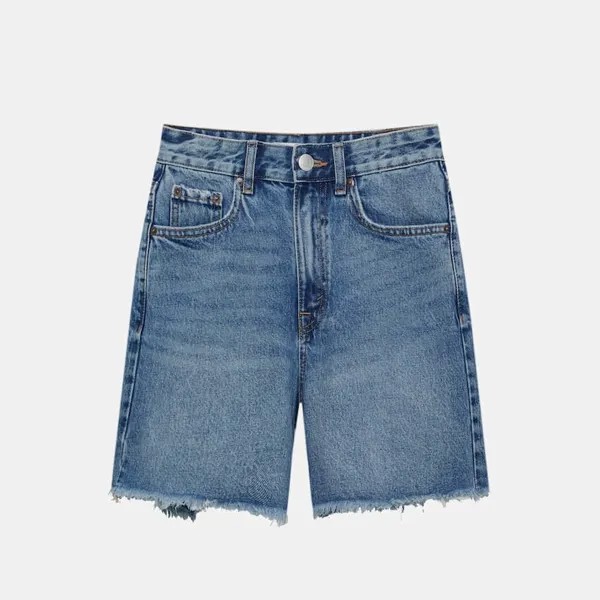 Шорты Pull&Bear Denim Bermuda, синий