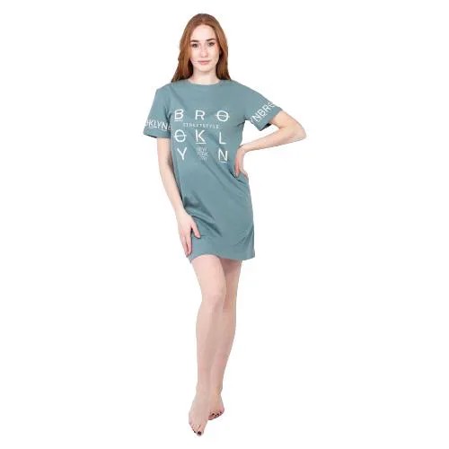 Ночная сорочка женская, цвет оливковый/Бруклин, размер 44