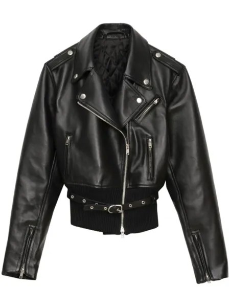 3.1 Phillip Lim байкерская куртка с поясом, черный
