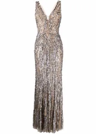 Jenny Packham декорированное платье макси