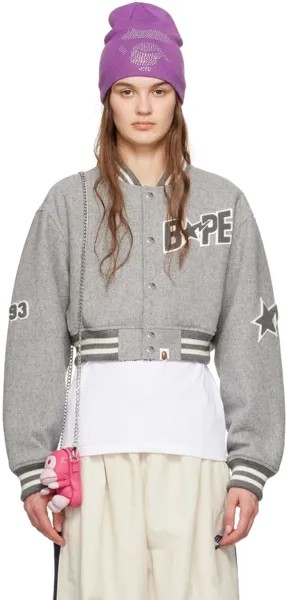 Серый бомбер STA Bape