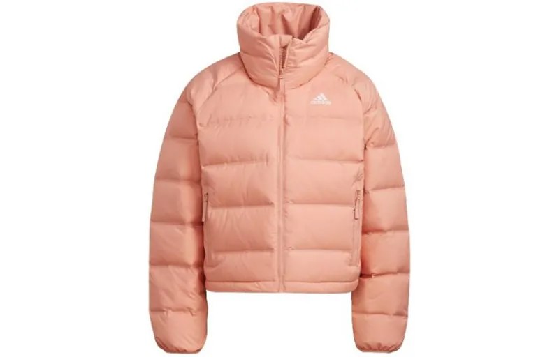 Пуховик женский красный/розовый Adidas