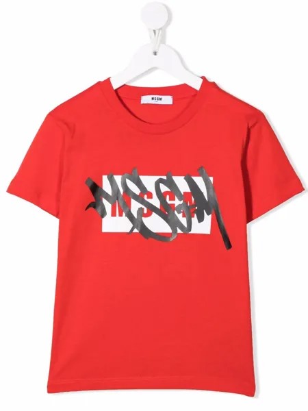 MSGM Kids футболка с логотипом