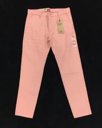 НОВЫЕ мужские брюки Levis XX Chino Standard Taper Rose Pink Stretch Regular Fit NWT