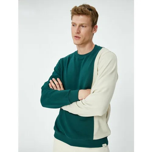 Свитшот KOTON, размер 46, зеленый