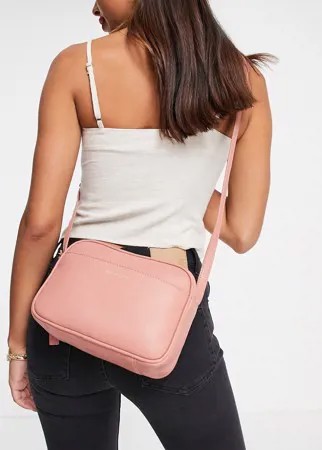 Розовая кожаная сумка через плечо Paul Costelloe-Розовый цвет