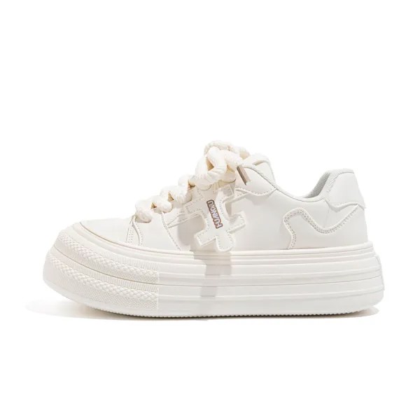 Кроссовки HUANQIU Skateboarding Shoes Women's Low-top Beige, бежевый