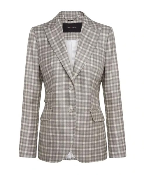 Кашемировая куртка в клетку Kiton, серый