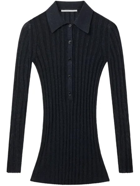 Stella McCartney рубашка поло с люрексом, синий