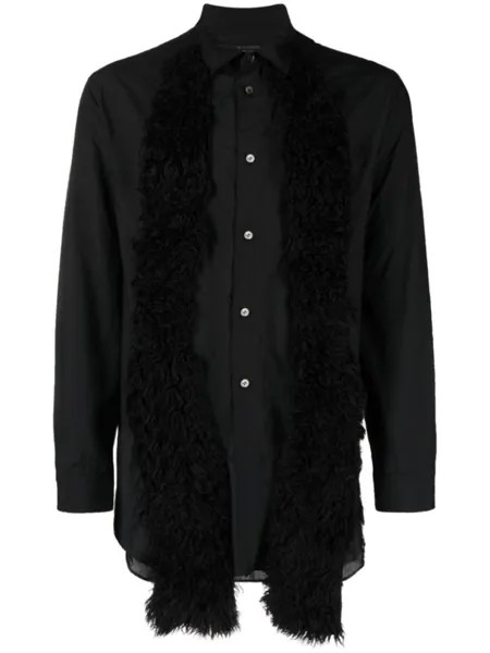 Comme des Garçons Homme Plus рубашка с длинными рукавами и шарфом, черный