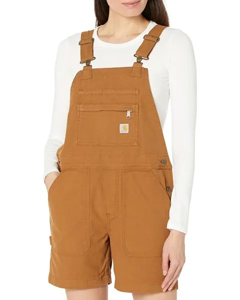 Шорты Carhartt Rugged Flex Relaxed Fit Canvas Shortall, цвет Carhartt Brown