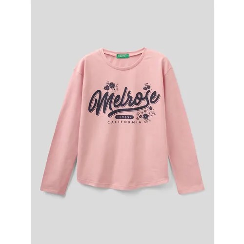 Лонгслив UNITED COLORS OF BENETTON, размер 168 (KL), розовый