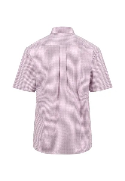Рубашка в клетку FYNCH-HATTON с короткими рукавами и нагрудным карманом, цвет Dusty Lavender