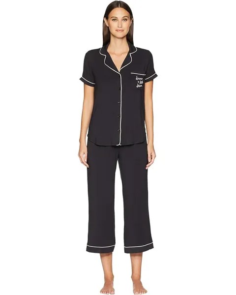 Пижама Kate Spade New York Dream a Little Dream Cropped, черный