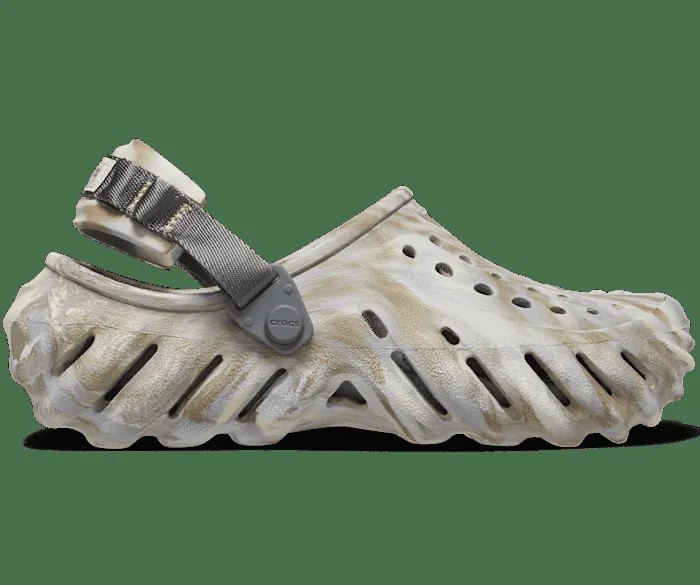 Мраморные сабо Echo Crocs женские, цвет Bone / Multi