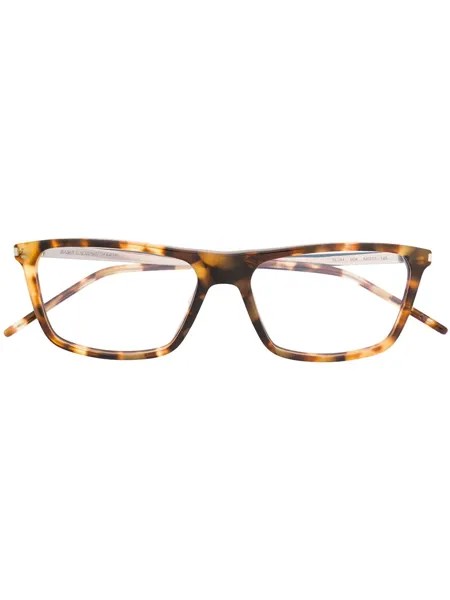 Saint Laurent Eyewear очки в прямоугольной оправе черепаховой расцветки