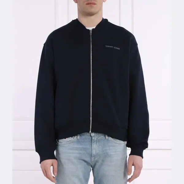 Толстовка-Бомбер свободного кроя Tommy Hilfiger, синий