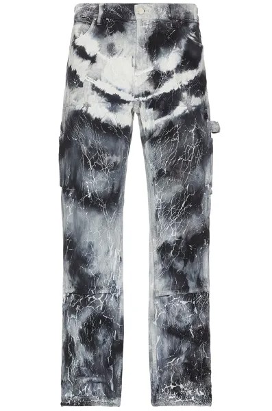 Джинсы Amiri Cracked Tie Dye Carpenter, цвет Black Od