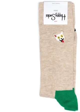 Носки Happy Socks с вышивкой Crazy Cat Happy Socks - Embroidery - Crazy Cat 36-40