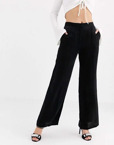 Свободные широкие брюки от комплекта UNIQUE21-Черный