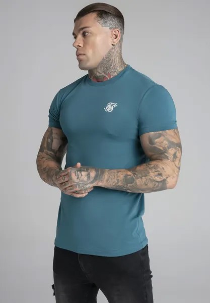 Базовая футболка Muscle Fit SIKSILK, бирюзовый