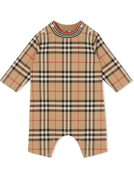 Burberry Kids ромпер в клетку Vintage Check