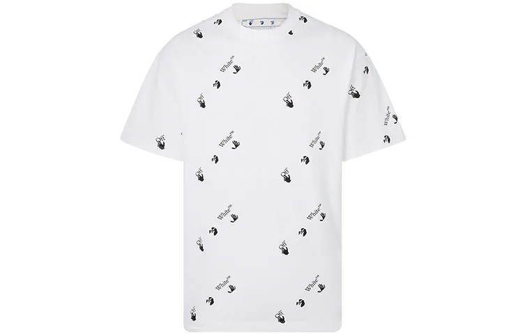 Футболка с повторяющимся логотипом Off-White, белый