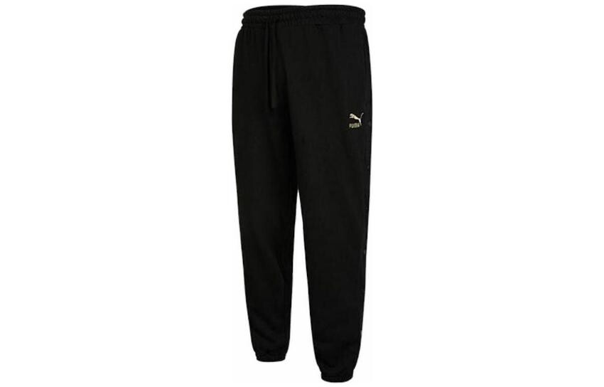 Мужские трикотажные спортивные штаны Puma, цвет Black