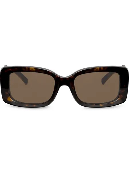 Versace Eyewear солнцезащитные очки в прямоугольной оправе черепаховой расцветки
