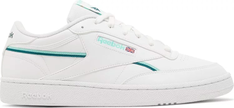 Кроссовки club c 85 vegan 'white hint mint' Reebok, белый