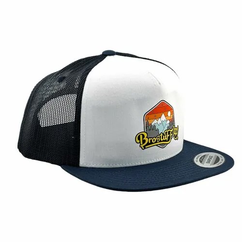 Кепка Bro Stuff BroStuff, размер one size, белый, голубой, оранжевый, синий