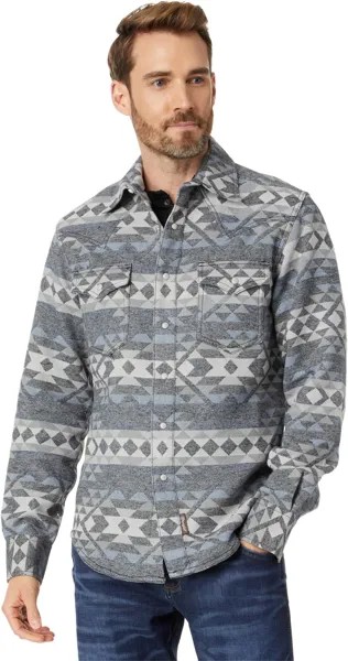 Рубашка Wrangler Retro Premium Long Sleeve Print, серый
