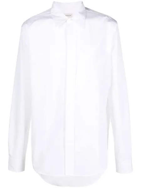 Alexander McQueen рубашка с длинными рукавами, белый