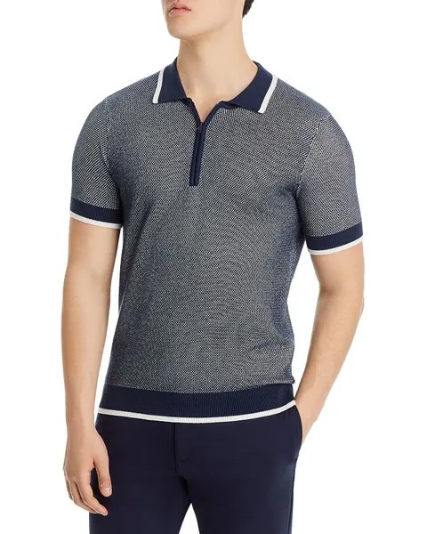 Рубашка поло с контрастной отделкой Sholono Zip Placket HUGO