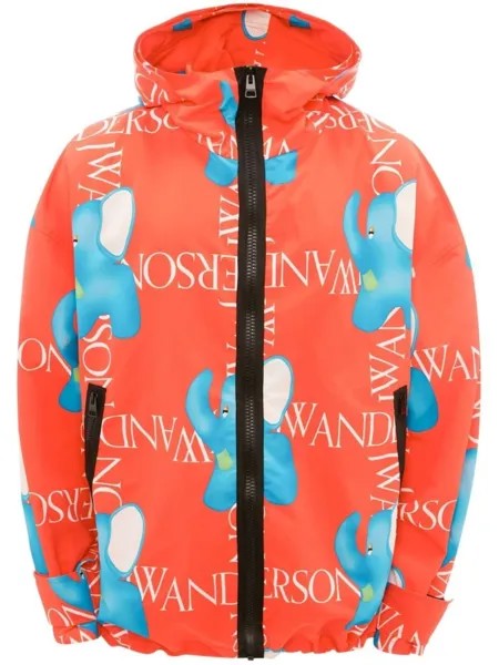 JW Anderson куртка оверсайз с капюшоном, красный