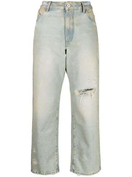 The Attico джинсы широкого кроя с эффектом потертости