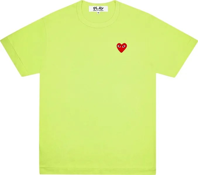 Футболка Comme des Garçons PLAY Pastelle Red Emblem T-Shirt 'Green', зеленый